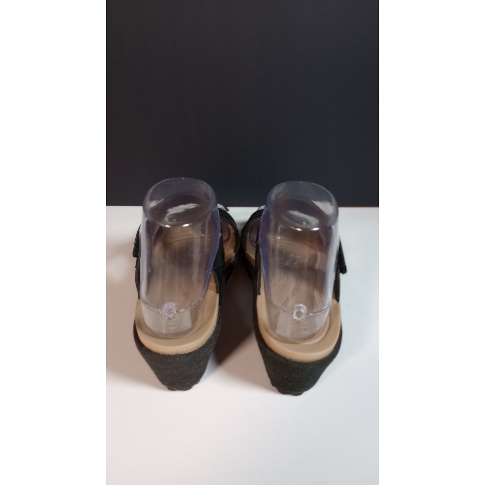 Womens Black Crocs Comfort Wedge Sandels Size 6 - Picture 3 of 8